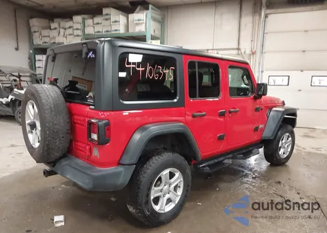 2019 Jeep Wrangler Unlimited Sport S 4X4 z USA, uszkodzony, nr VIN 1C4HJXDN6KW624044